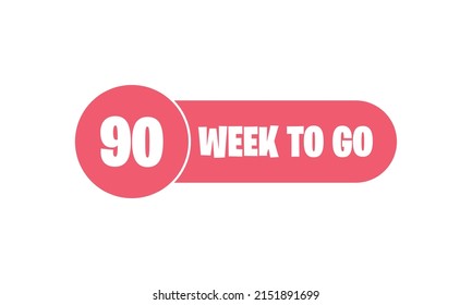 Week to Go promotion countdown vector illustration sticker sale price offer promo deal timer, Vector illustration. EPS 10