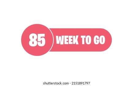 Week to Go promotion countdown vector illustration sticker sale price offer promo deal timer, Vector illustration. EPS 10