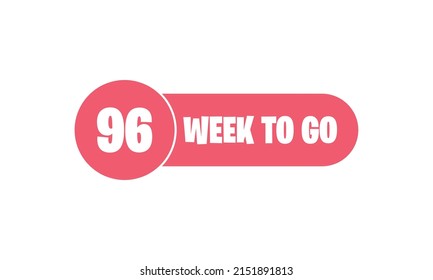 Week to Go promotion countdown vector illustration sticker sale price offer promo deal timer, Vector illustration. EPS 10