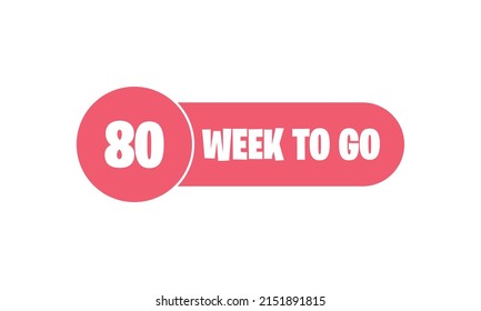 Week to Go promotion countdown vector illustration sticker sale price offer promo deal timer, Vector illustration. EPS 10