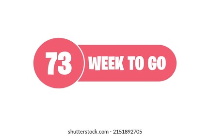 Week to Go promotion countdown vector illustration sticker sale price offer promo deal timer, Vector illustration. EPS 10