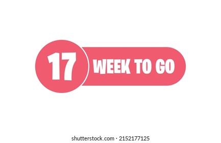 Week to Go promotion countdown vector illustration sticker sale price offer promo deal timer, Vector illustration. EPS 10