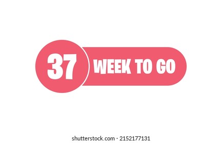 Week to Go promotion countdown vector illustration sticker sale price offer promo deal timer, Vector illustration. EPS 10