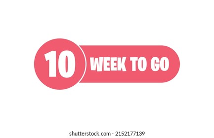 Week to Go promotion countdown vector illustration sticker sale price offer promo deal timer, Vector illustration. EPS 10