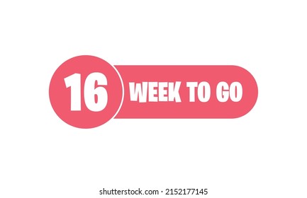 Week to Go promotion countdown vector illustration sticker sale price offer promo deal timer, Vector illustration. EPS 10