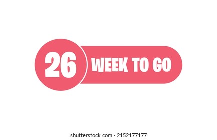 Week to Go promotion countdown vector illustration sticker sale price offer promo deal timer, Vector illustration. EPS 10