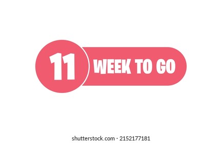 Week to Go promotion countdown vector illustration sticker sale price offer promo deal timer, Vector illustration. EPS 10