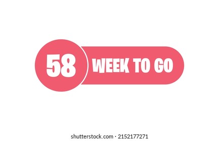 Week to Go promotion countdown vector illustration sticker sale price offer promo deal timer, Vector illustration. EPS 10