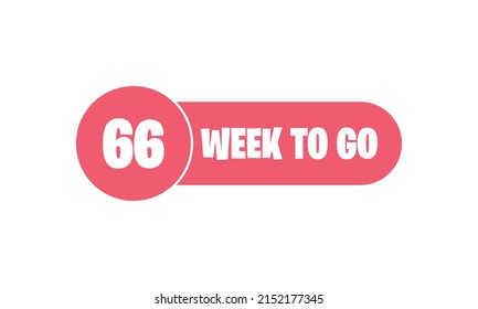 Week to Go promotion countdown vector illustration sticker sale price offer promo deal timer, Vector illustration. EPS 10