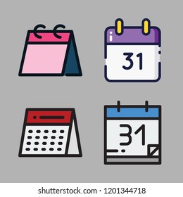 week icon set. vector set about weekly calendar and calendar icons set.