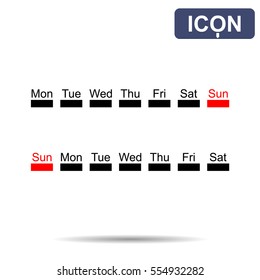 Week Icon Vector