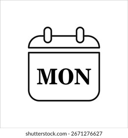 Iconos de la semana. Vector de línea simple