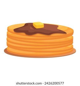 Woche Pfannkuchen Icon Cartoon Vektor. Speisekarte Honig. Stapelkochen
