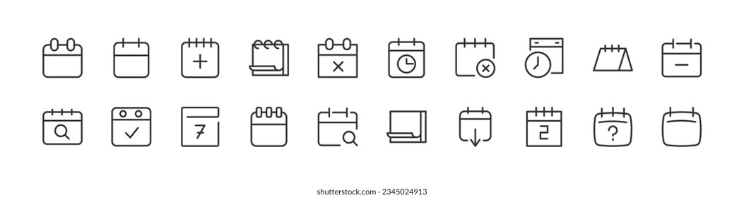 iconos de línea premium de semana. Paquete de objetos de esquema para diseño web y UIUX. Colección de iconos