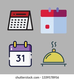 week vector icon set