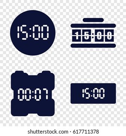 Weekday icons set. set of 4 weekday filled icons such as 