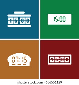 Weekday icons set. set of 4 weekday filled icons such as