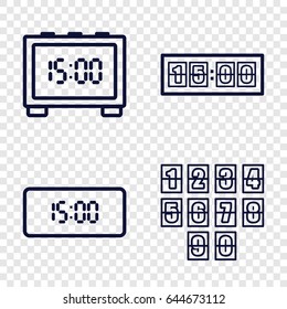 Weekday icons set. set of 4 weekday outline icons such as