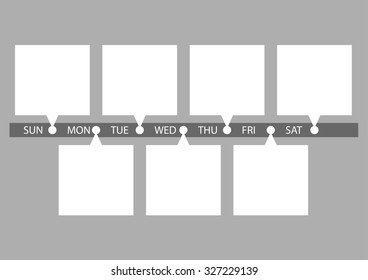 weekday planner for private and office user