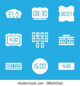 weekday vector icons. Set of 9 weekday filled icons such as 