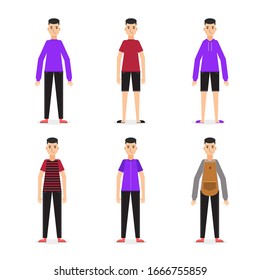 weekdays man outfit flat design