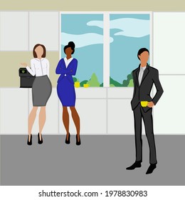 Weekdays at the office. Picture, postcard, wallpaper, poster, banner, background, cover, image, logo.