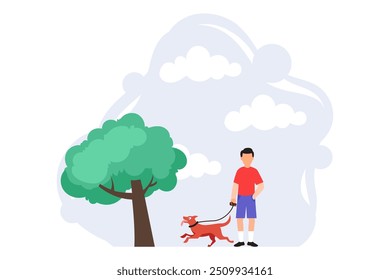 Weekend Activity Flat Design Illustration