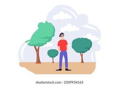 Weekend Activity Flat Design Illustration