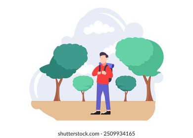 Weekend Activity Flat Design Illustration