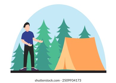 Weekend Activity Flat Design Illustration