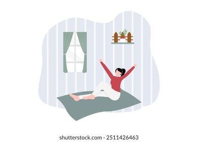 Weekend Activity Flat Design Illustration