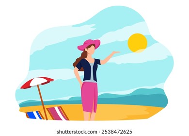 Weekend Activity Flat Design Illustration