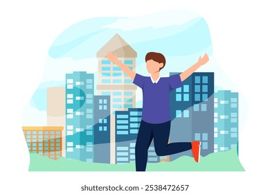 Weekend Activity Flat Design Illustration
