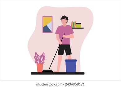 Weekend Activity Flat Illustration Design