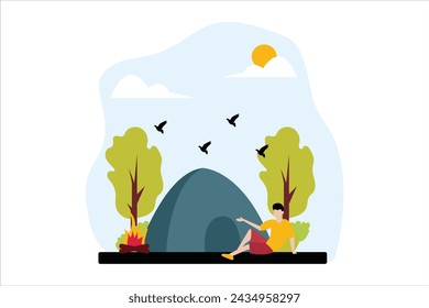 Diseño de ilustración plana de actividad de fin de semana