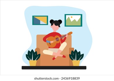 Weekend Activity Flat Illustration Design