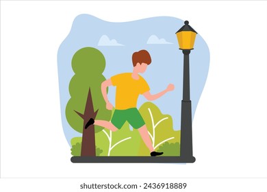 Weekend Activity Flat Illustration Design