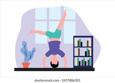Weekend Activity Flat Illustration Design