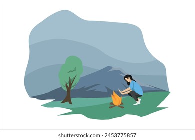 Diseño de ilustración plana de actividad de fin de semana