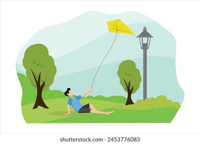 Weekend Activity Flat Illustration Design
