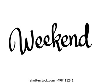 Weekend calligraphic vector