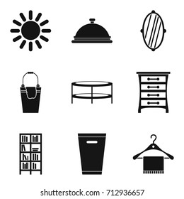 Weekend cleaning day icon set. Simple set of 9 weekend cleaning day vector icons for web design isolated on white background