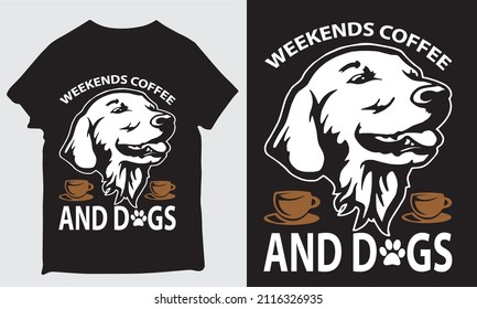 diseño de café y perros de fin de semana