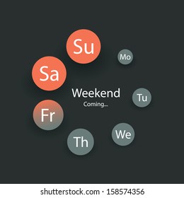 Weekend Coming - Vector Illustration