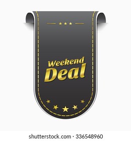 Weekend Deal golden Vector Icon Design