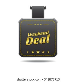 Weekend Deal golden Vector Icon Design