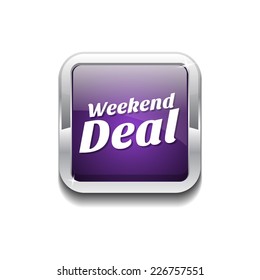 Weekend Deal Purple Vector Icon Button
