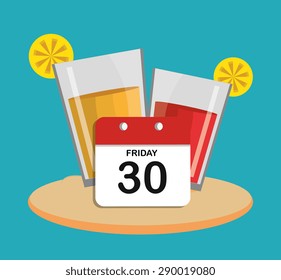 Weekend design over blue background, vector illustration.