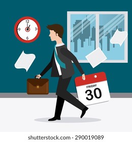 Weekend design over blue background, vector illustration.