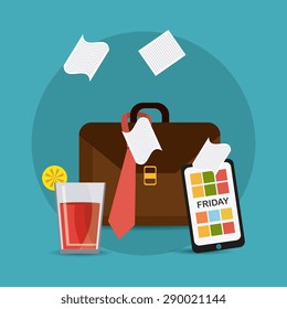 Weekend design over blue background, vector illustration.